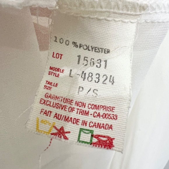 Vintage 80s white chiffon satin low back chemise kimono sleeve robe peignoir set - Picture 14 of 16